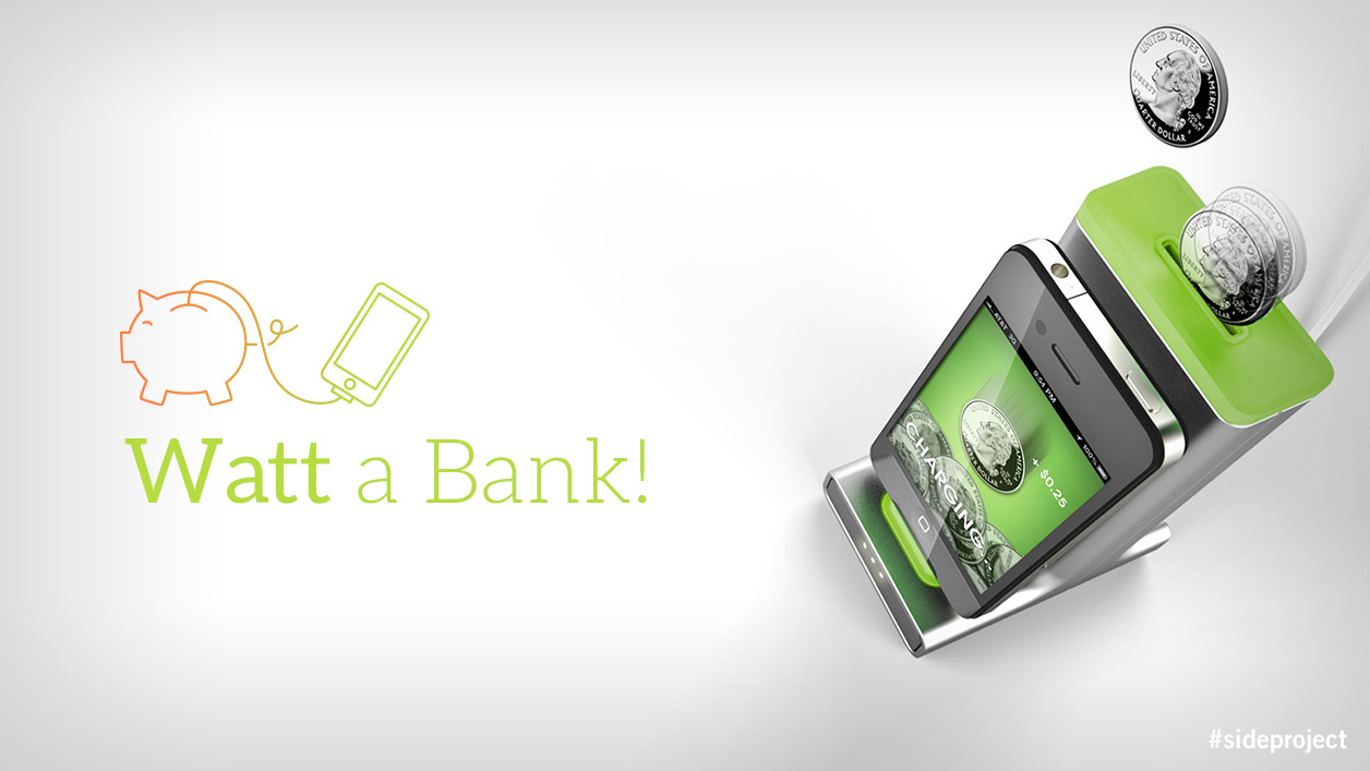 Watt Bank is a charging dock that teaches kids about the cost of energy.