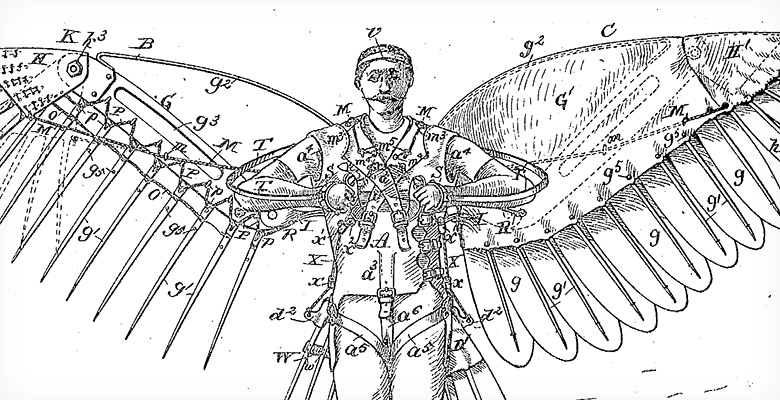 Flying Machine Patent Illustration